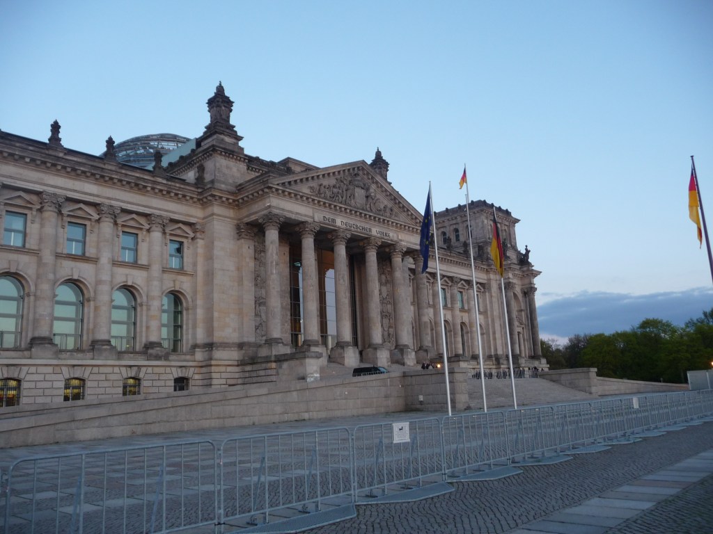 The front of ther Reichstag Building Berlin