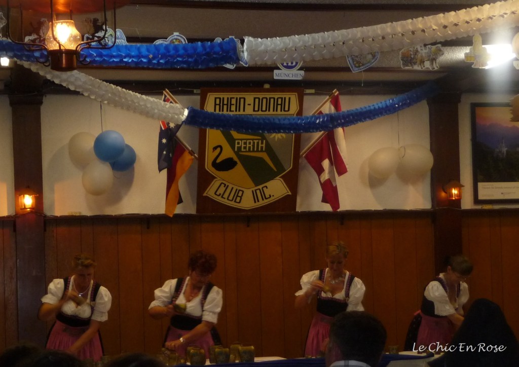 The Echo der Berge bell ringing group performing as part of the Oktoberfest celebrations in Perth