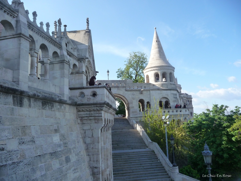 Pale grey stone walls, turrets and towers all part of the beautiful Fisherman's Bastion at Buda