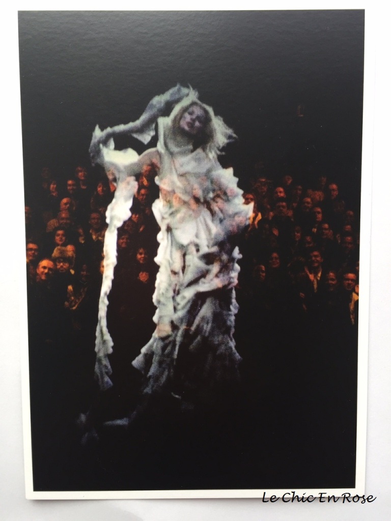 Postcard of Kate Moss concluding McQueen's "Widows Of Culloden" runway show - V&A shop