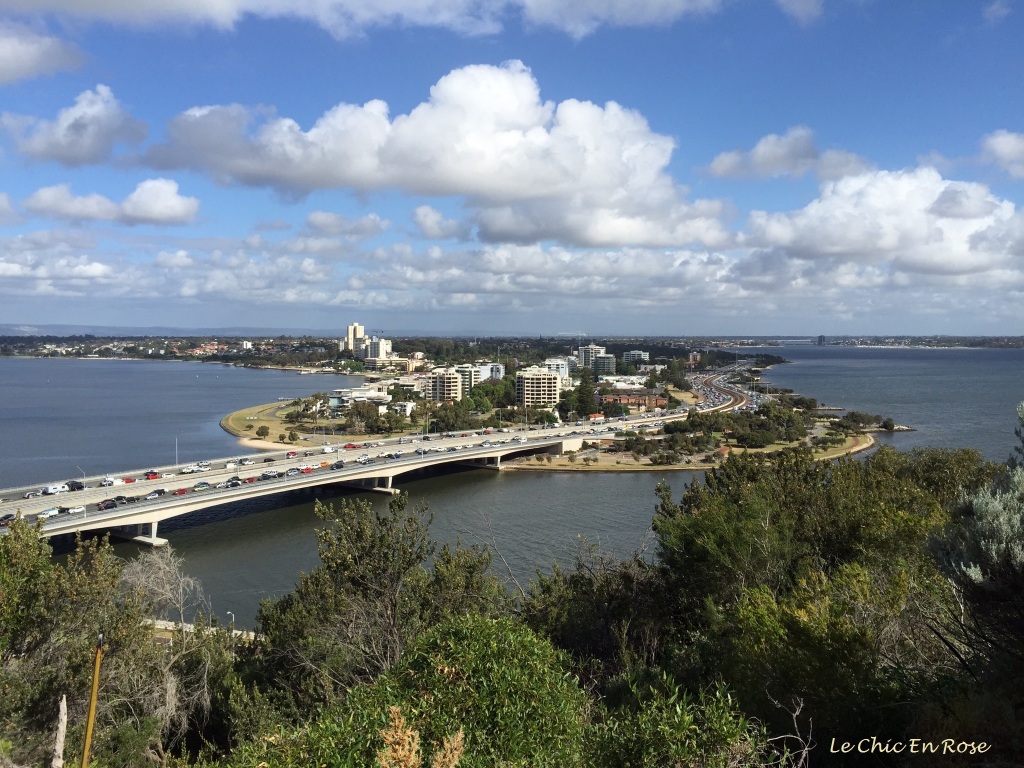 View of the River Swan and The Narrows Bridge from Kings Park