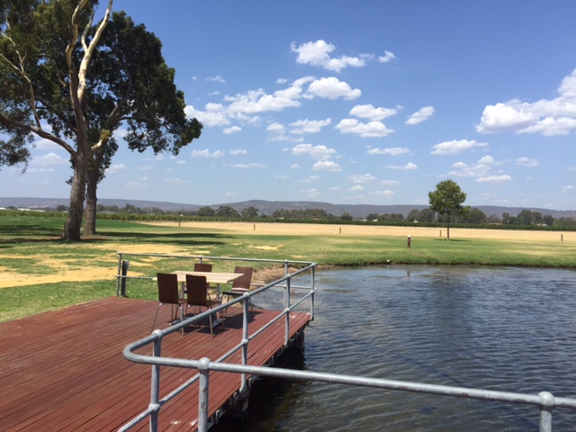 Oakover Grounds - lake and views to the Perth Hills