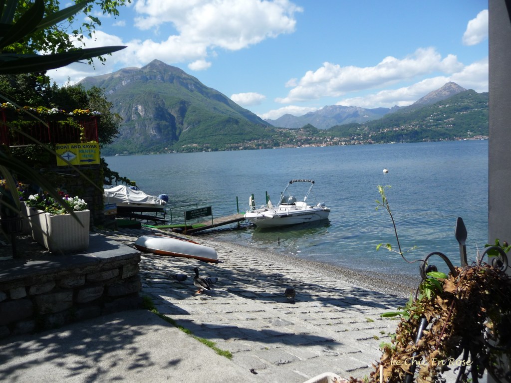Gently lapping waters on the shore of Lake Como at Varenna