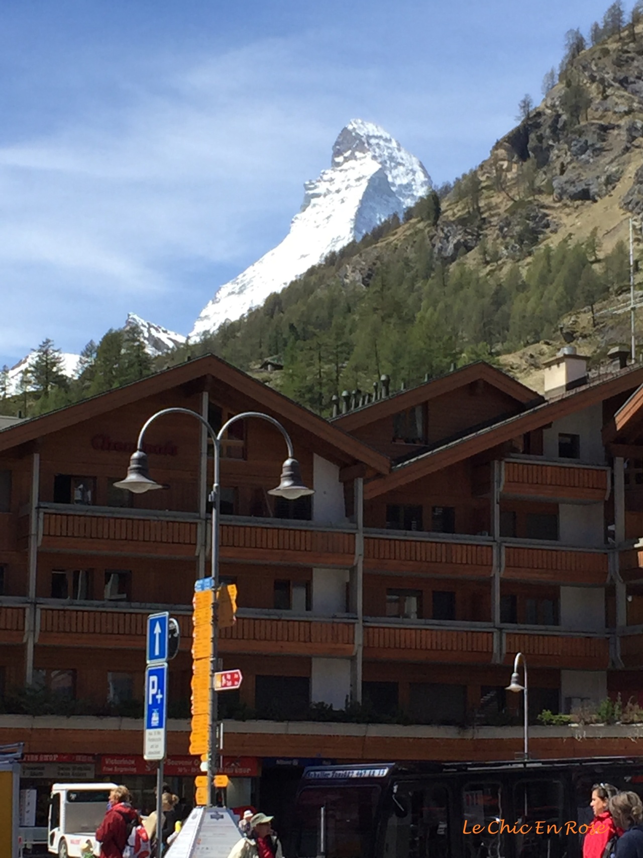Arriving at Zermatt - Matterhorn in background